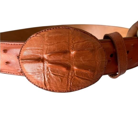 Grand lider Ostrich Elegant Leather Belt Size:34 main image 6